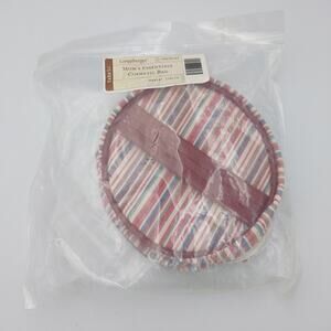 Longaberger Mom's Essentials Zip Around Cosmetic Bag‎ Market Stripe